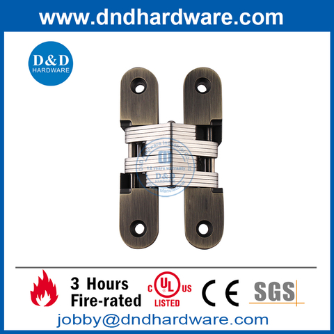 Zinc Alloy Antique Brass Concealed Door Hinge for Door-DDCH007