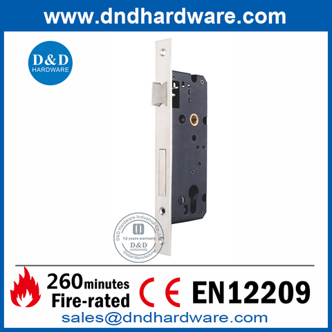SUS304 Euro Black Entrance Door Mortise Lock-DDML016