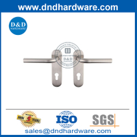 Stainless Steel Front Door Tube Lever Handle with Backplate-DDTP008