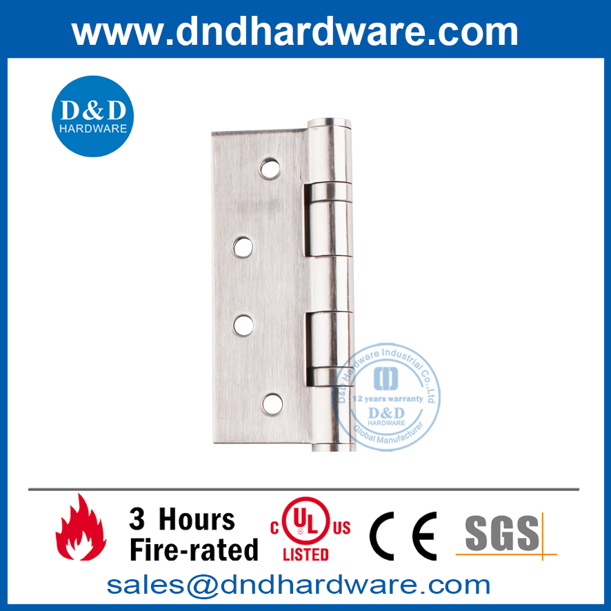 UL Listed Grade 316 Fire Rated Bearing Hinge for Wooden Door-DDSS001-FR-4X3X3