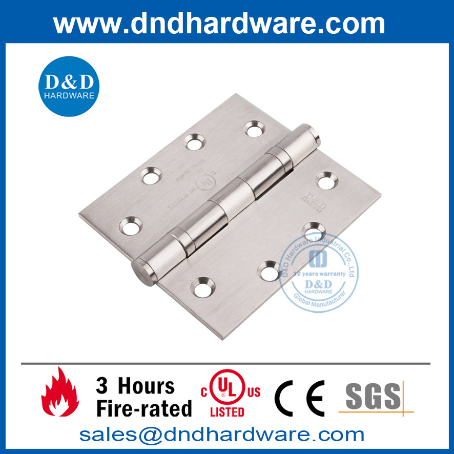 UL Listed SS201 Fire Rated Butt Hinge for Wood Door-DDSS002-FR-4.5X4X3.4