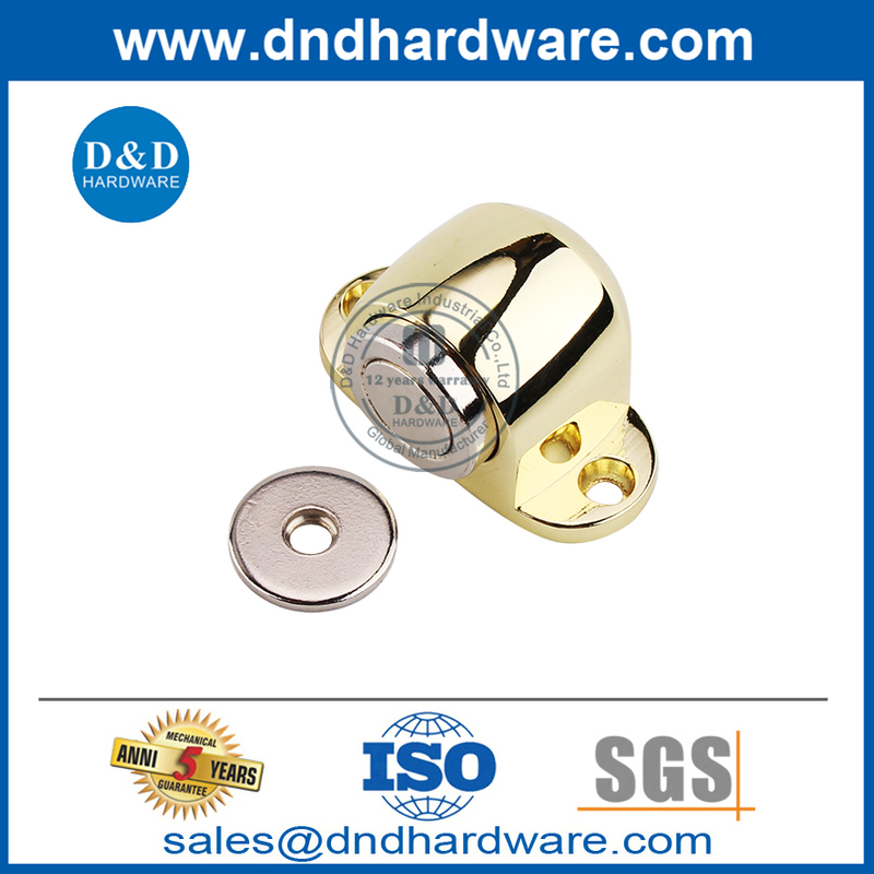 Modern Polished Finish Zinc Alloy Gold Magnetic Door Holder-DDDS031