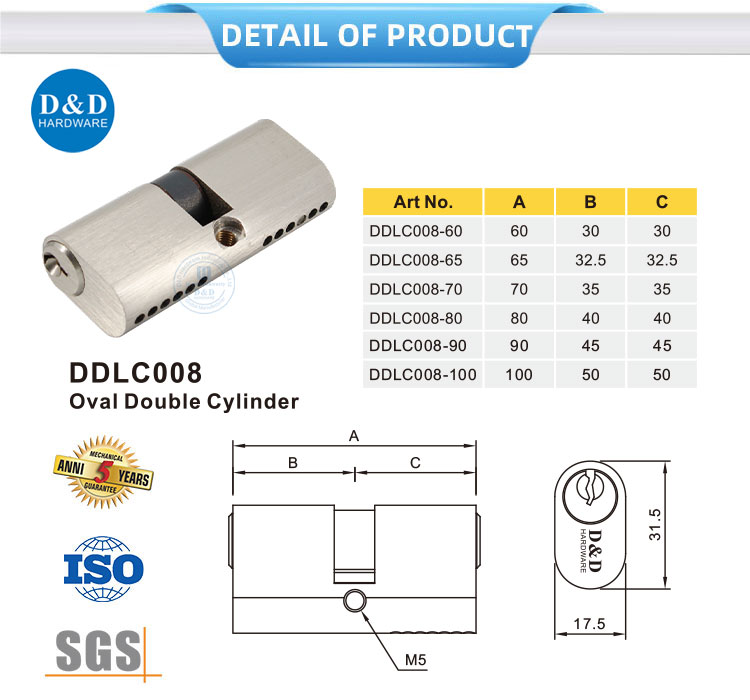 Double Open Lock Cylinder