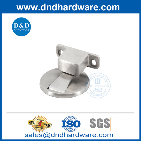 Door Stopper Metal Silver Satin Stainless Steel Magnetic Door Stop-DDDS037