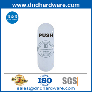 Round Type Stainless Steel Push Sign Plate for Exterior Door-DDSP006