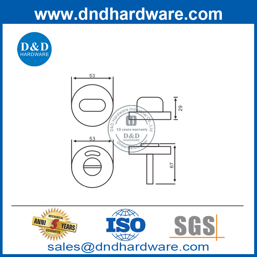 Washroom Door SUS316 Thumbturn and Release with Indicator-DDIK002