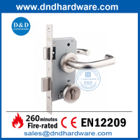 EN12209 Key Bedroom Door Locks Stainless Steel Fire Rated Security Locks for Doors-DDML009 
