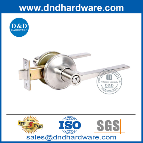 Modern Zinc Alloy Bathroom Door Handle with Privacy Lock-DDLK014