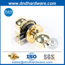 Polish Brass Ball Type Institutional Lock Set for Wood Door-DDLK066