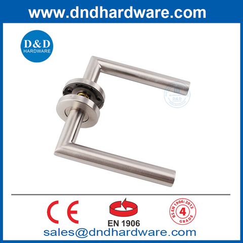 House Door Handle EN1906 Stainless Steel Privacy Lever Door Handle-DDTH003