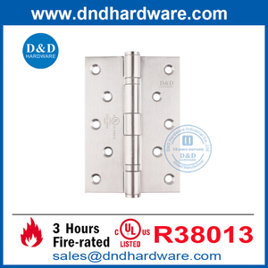 SS304 Metal Door Hinge UL Listed Fire Rated Satin Nickel Door Hinges-DDSS005-FR-5X3.5X3