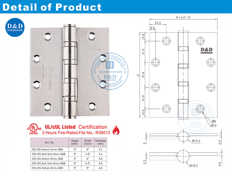 Ball Bearing Heavy Duty Door Hinge