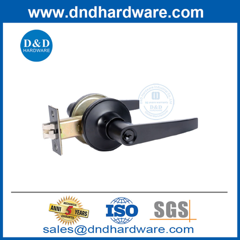 Matt Black Zinc Alloy Front Door Locksets And Handles-DDLK023