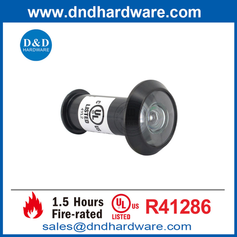 UL Brass 180 Degree Magnifier Peephole Fire Door Viewer with Cover-DDDV012