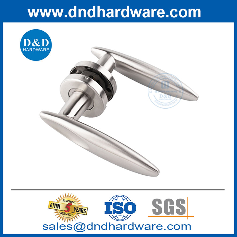 Round Rosette Stainless Steel Front Door Lever Handle-DDSH020