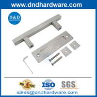 Satin Stainless Steel Double Sided Square Flush Sliding Barn Door Handle-DDBD104