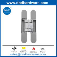 EN1935 180 Degree Zinc Alloy Silver 3D Adjustable Invisible Door Hinge-DDCH008-G40