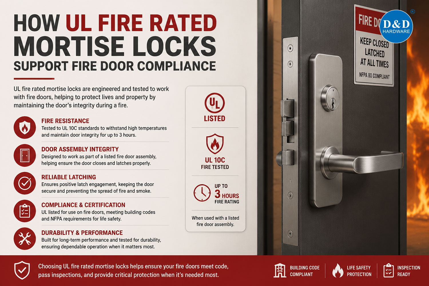 How UL Fire Rated Mortise Locks Support Fire Door Compliance