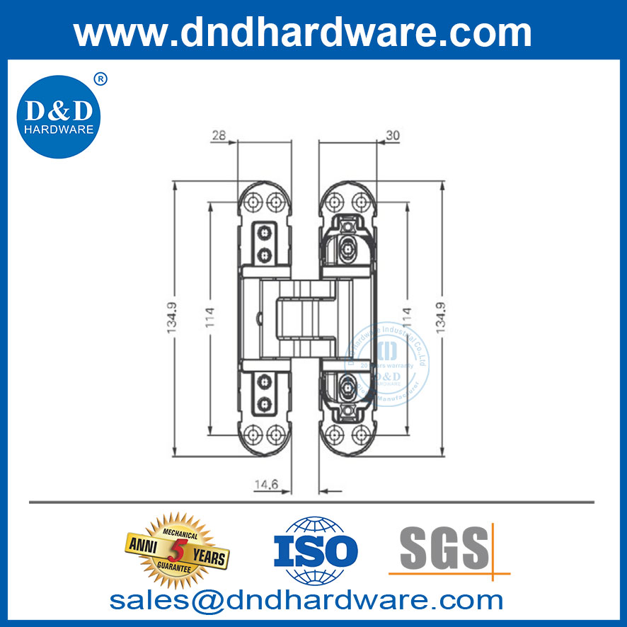 door invisible hinge
