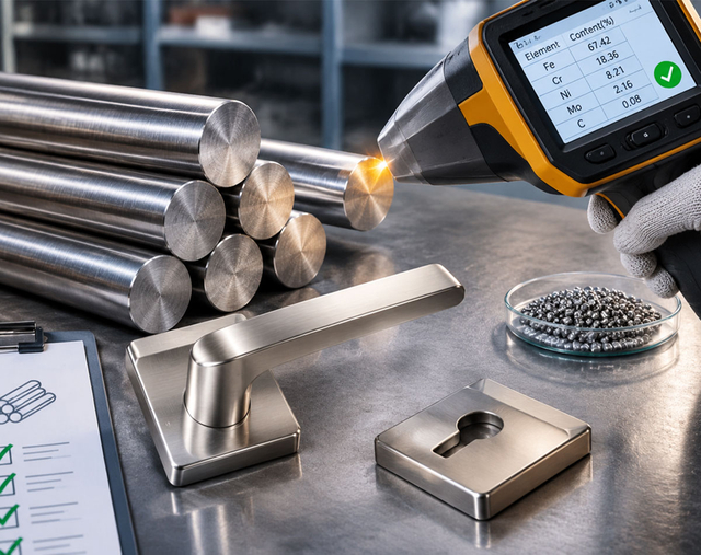 Inspection of raw materials and stainless steel composition