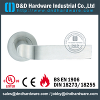 Stainless Steel Die-Casting Lever Handle on Rose for Hotel Doors-DDSH078