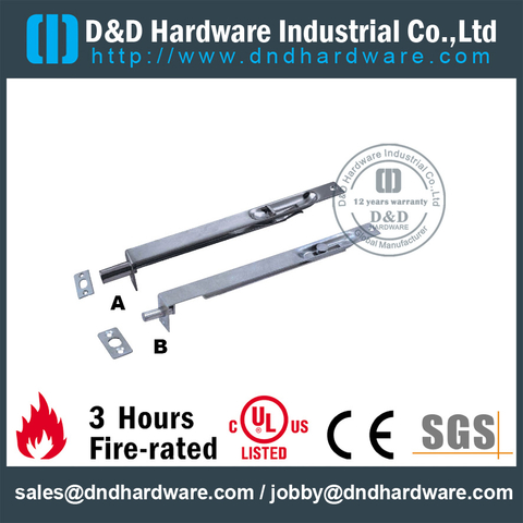 Stainless Steel 304 Lever Action Flush Bolt for Front Door with Polish-DDDB005