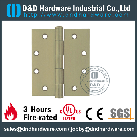 DDBH008-Solid Brass Plain Joint Hinge for Fire-rated Door 