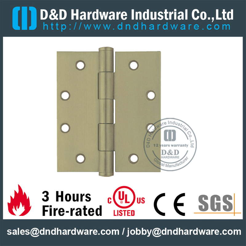 DDBH008-Solid Brass Plain Joint Hinge for Fire-rated Door 