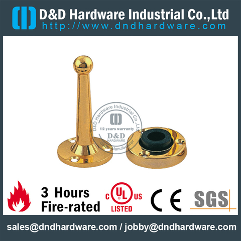 Zinc alloy rubber striker wall mounted door stopper Bifold Door Catch Kit for Wooden Door- DDDS021