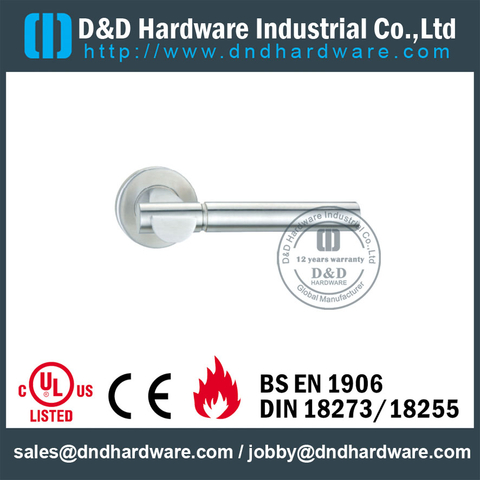 304 Grade Antirust Designer Lever Handle on Rose for Internal Door -DDSH018