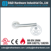 Grade 304 Mitred Silver Lever Handle for Exterior Double Doors-DDTH025