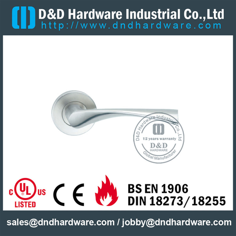 Investment Cast Solid Stainless Steel Lever Handle for External Doors -DDSH002