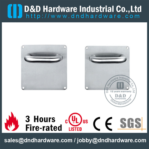 SS316 U Shape Lever Handle with Square Plate -DDTP001-N
