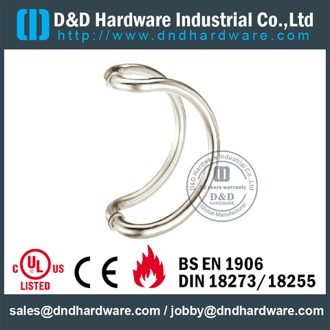 Stainless Steel 304 Cranked Pull Handle for External Glass Door -DDPH006