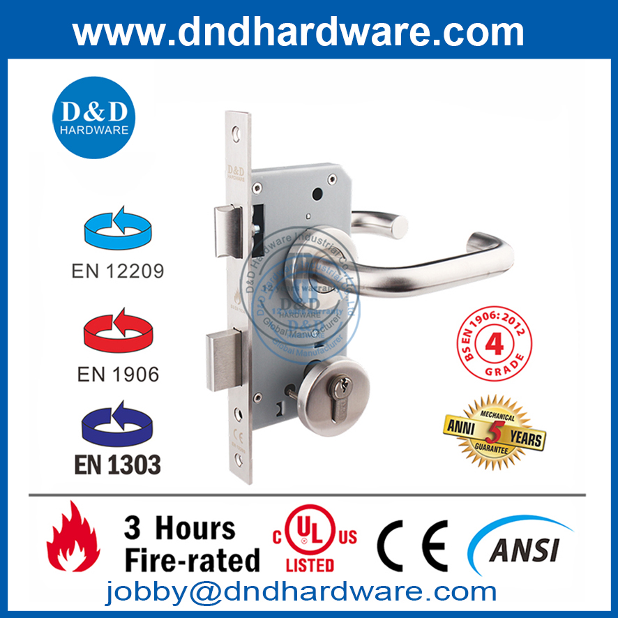 Stainless steel Fire Rated Emergency Escape UL CE Door Hardware for Interior doors