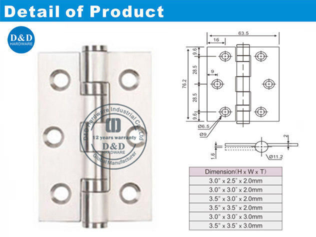 Stainless Steel Small Hinge-D&D Hardware