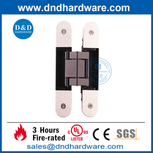 Zinc Alloy Black 3D Concealed Hinge with Sanding Cover-DDCH008-G40