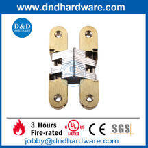 Zinc Alloy Polished Brass Stain Concealed Hinge for Heavy Door-DDCH007