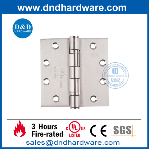 UL Certificate 270 Degree SS201 Fireproof Butt Hinge-DDSS002-FR-4.5X4.5X3