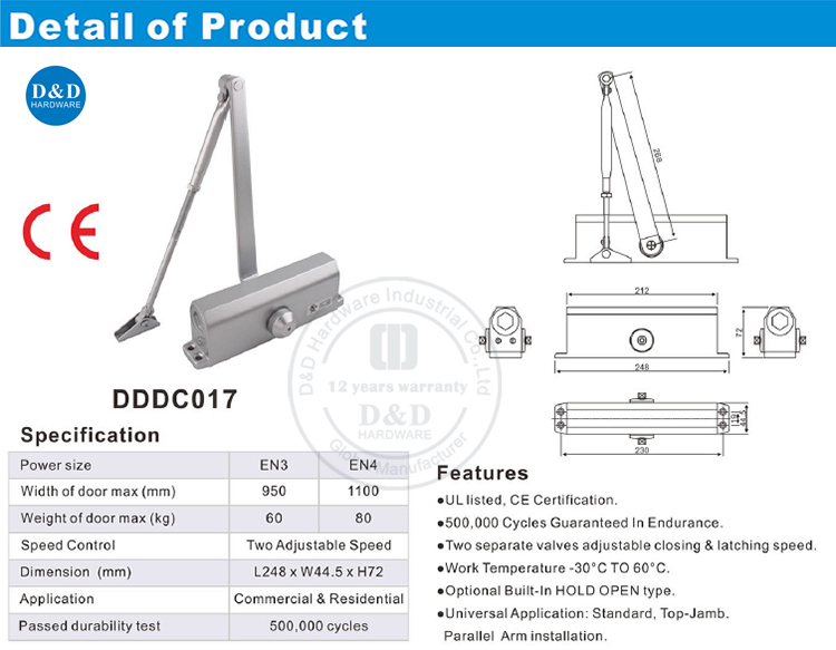 BS EN1154 Door Closer-D&D Hardware