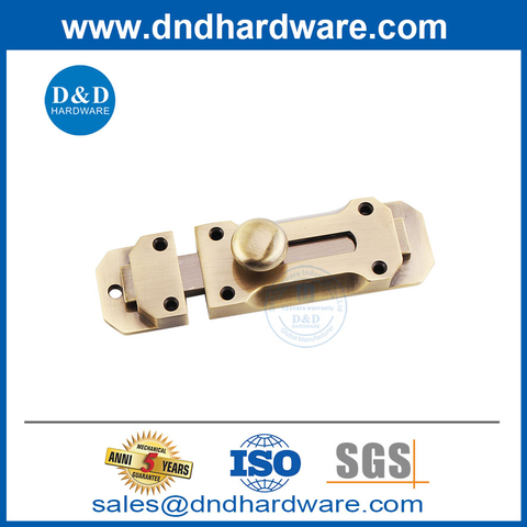 Antique Brass Heavy Duty Security Barrel Door Bolt in Zinc Alloy-DDDB025