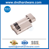 Solid Brass Satin Nickel Lock Cylinders Euro Half Cylinder with Thumbturn-DDLC009