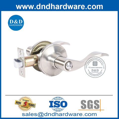 New Design Zinc Alloy Bathroom Door Privacy Lever Handle Lock Set-DDLK015