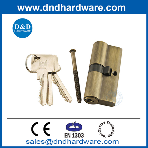 EN1303 Safe Lock Cylinder Lock Mortise Lock Antique Brass Door Lock Cylinder-DDLC003