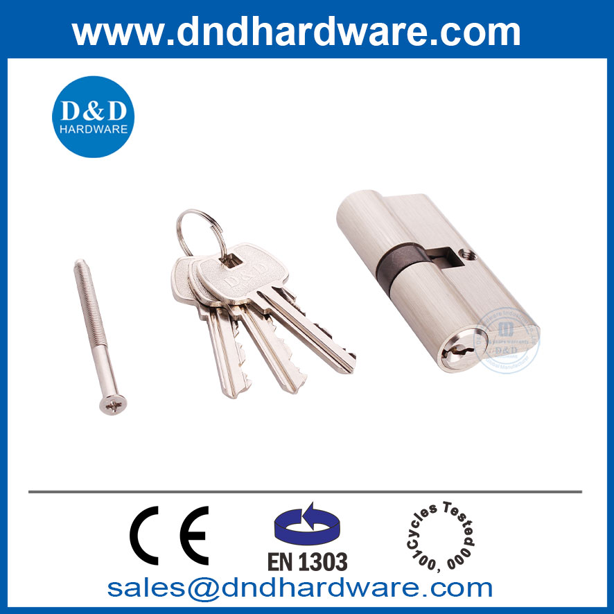BS EN1303 Satin Nickel Door Lock Cylinder Mortise Door Lock Brass Cylinder-DDLC003