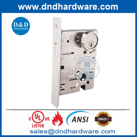 Stainless Steel 304 Deadbolt Latchbolt ANSI UL FIre Rated Double Door Lock Set-DDAL16 F16