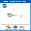 Security Stainless Steel Hollow Tube Door Lever Handle with Round Rose-DDTH037