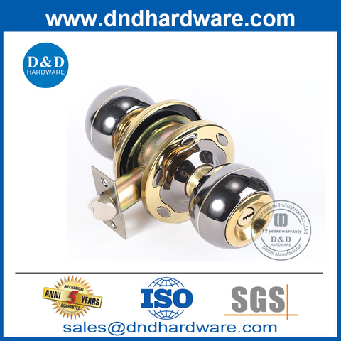 Zinc Alloy Polish Finish Cylindrical Door Lockset for Timber Door-DDLK061