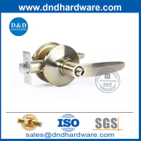 Antique Brass Finish Zinc Alloy Double Cylinder Door Handle Lockset-DDLK076