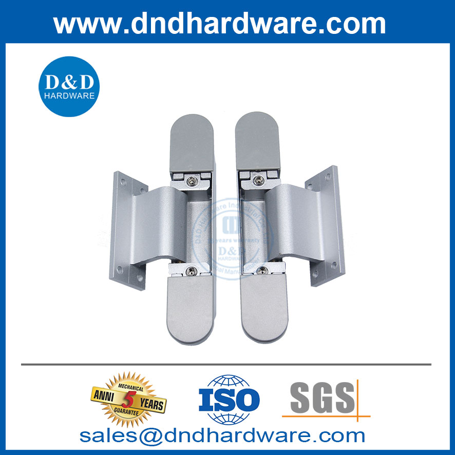 Hidden Door Hinges Invisible Hinges - 6 Inch Heavy Duty Zinc Alloy 3 Way Adjustable Butt Hinge, 180 Degree Swing Concealed Hinge, 6 X 2.5 X 1 Inch (2 Hinges, Sliver